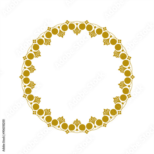 circular frame decorative orn...