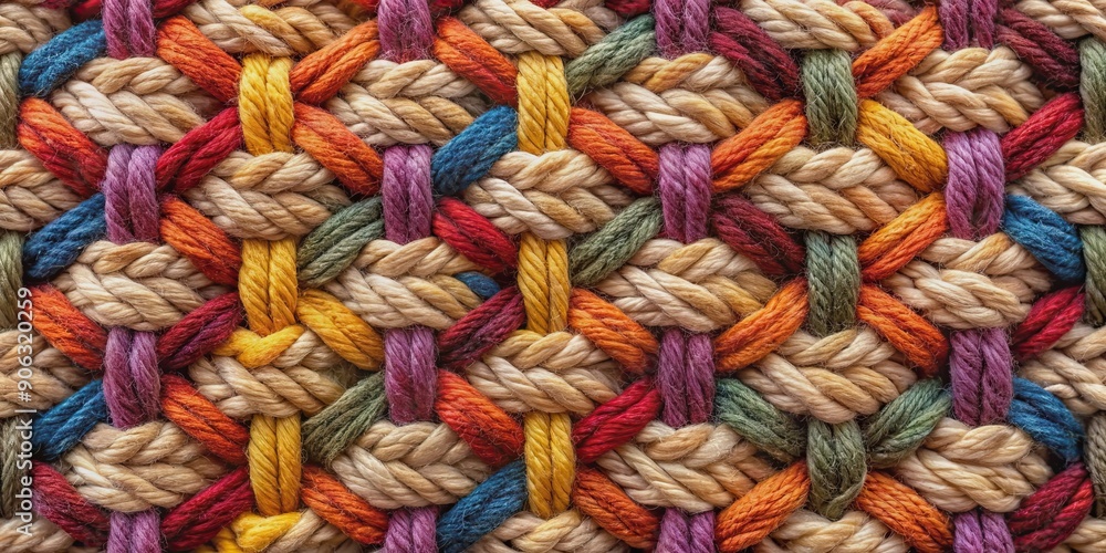 Close up photo showcasing intricate woolen weave pattern , thread, material, textile, fabric, texture, close up, detail, design, knit Close up photo showcasing intricate woolen weave pattern , thread, material, textile, fabric, texture, close up, detail, design, knit