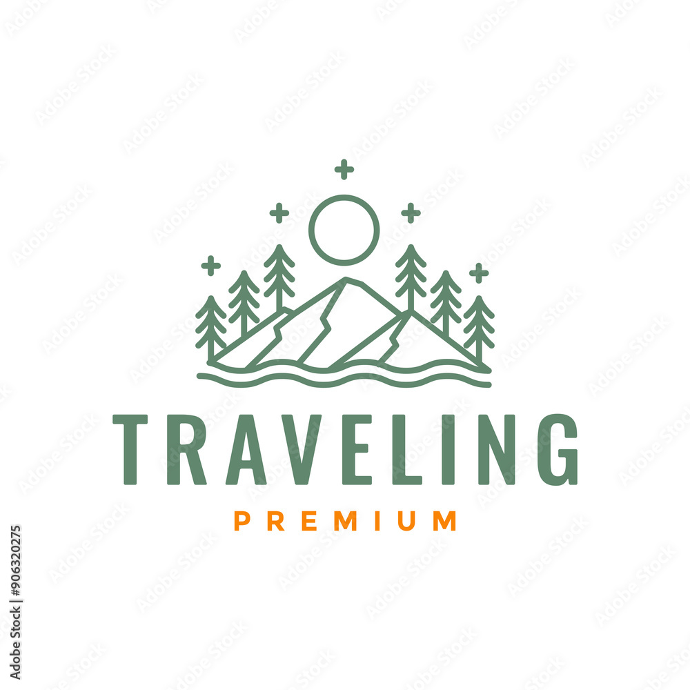 mountain peak outdoor logo design vector mountain peak outdoor logo design vector
