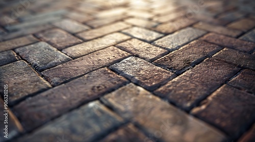 Herringbone Floor Texture Wall pattern sidewalk flooring pavement paper footpath wallpaper material for cgi : Generative AI