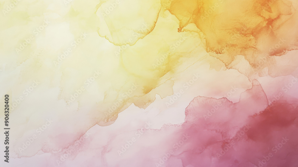 A calming abstract art background with soft watercolor stains in pastel yellows and pinks, forming a peaceful and serene scene. A calming abstract art background with soft watercolor stains in pastel yellows and pinks, forming a peaceful and serene scene.