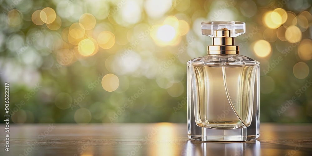 Elegant unmarked glass bottle for skincare or perfume, radiating purity and sophistication, beauty, cosmetics, luxury Elegant unmarked glass bottle for skincare or perfume, radiating purity and sophistication, beauty, cosmetics, luxury