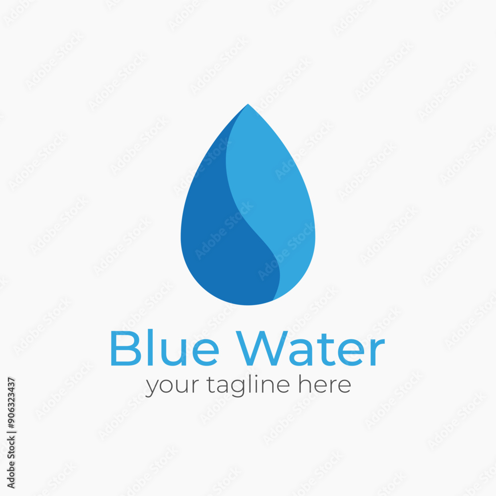 Blue Water drop logo vector icon template Blue Water drop logo vector icon template