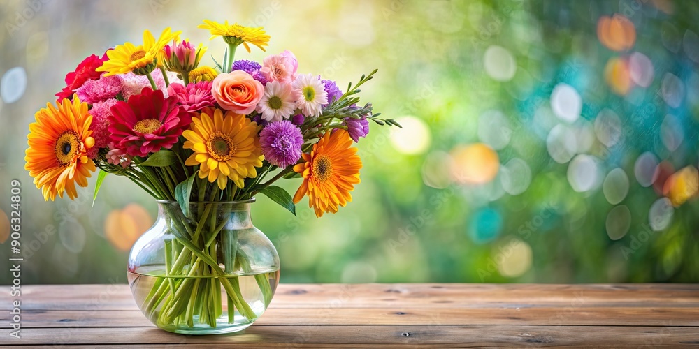 A beautiful bouquet of colorful flowers in a glass vase, blooms, arrangement, floral, decoration, fresh, petals, vibrant A beautiful bouquet of colorful flowers in a glass vase, blooms, arrangement, floral, decoration, fresh, petals, vibrant