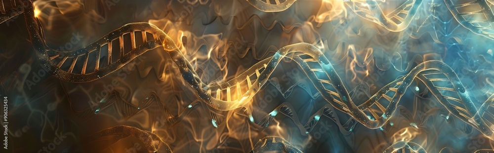 Chromosomes encoded digital art representing the fusion of genetic ...