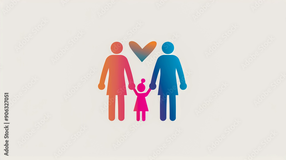 Logo featuring a family Logo featuring a family