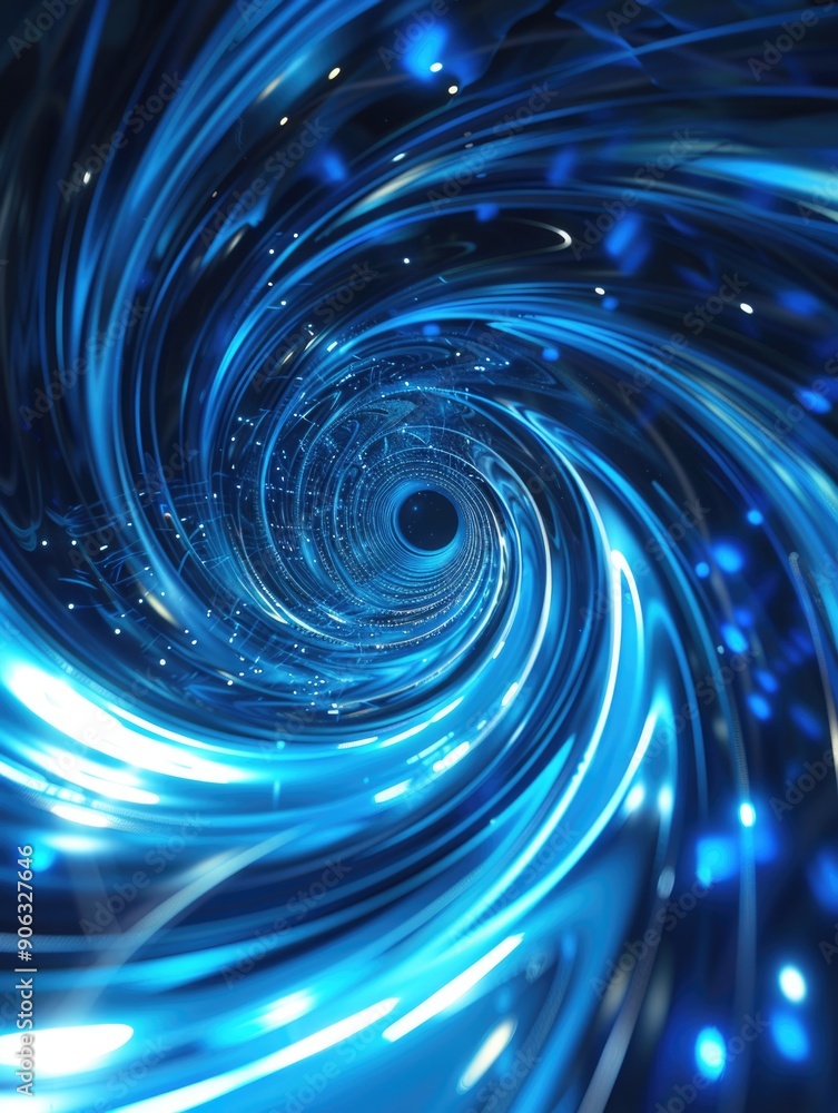 Blue and Black Swirl Pattern Blue and Black Swirl Pattern