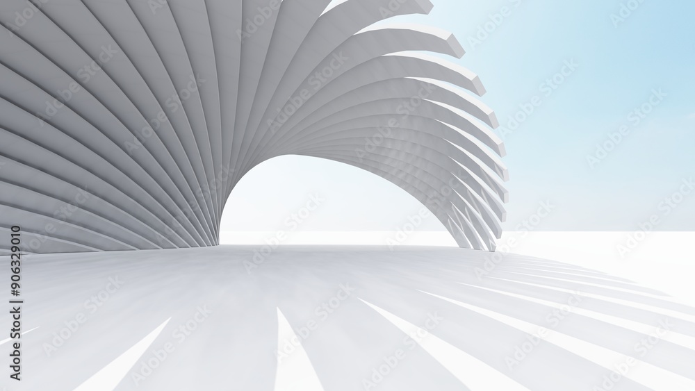 Naklejka premium Futuristic architecture background 3d render