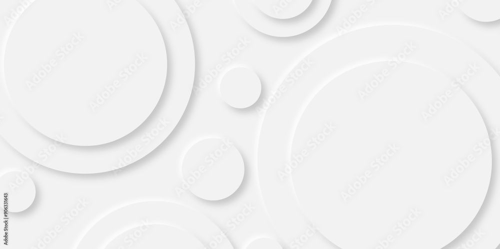 Abstract white circle shape geometric line background. abstract seamless modern white and gray color technology concept geometric circle vector background neomorphism style poster, banner design Abstract white circle shape geometric line background. abstract seamless modern white and gray color technology concept geometric circle vector background neomorphism style poster, banner design