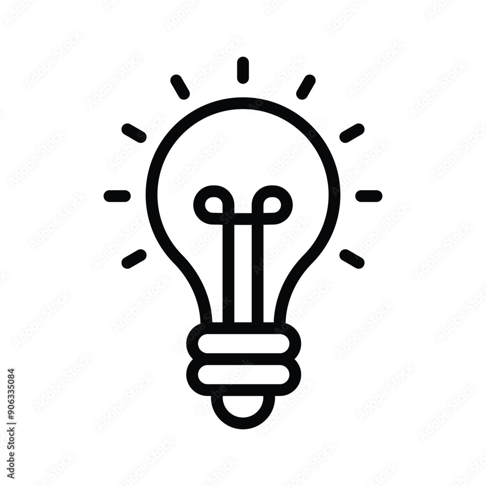 A light bulb represents an icon of idea for creative use A light bulb represents an icon of idea for creative use