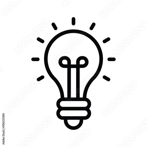 A light bulb represents an icon of idea for creative use