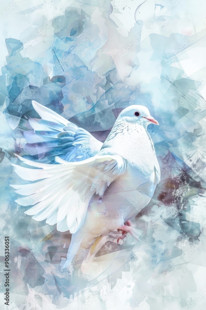 Obraz premium White bird in flight