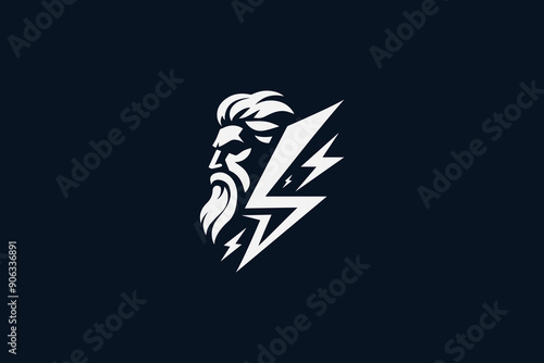 Lightning zeus logo ready to sale