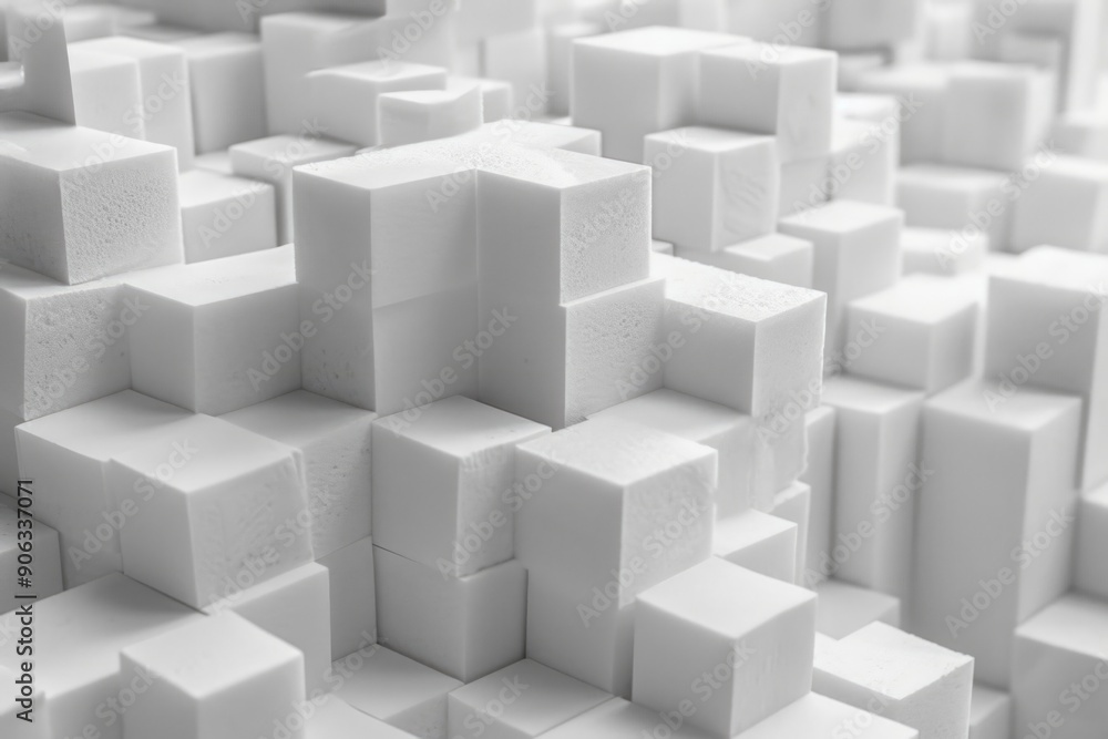 Stacked white cubes Stacked white cubes