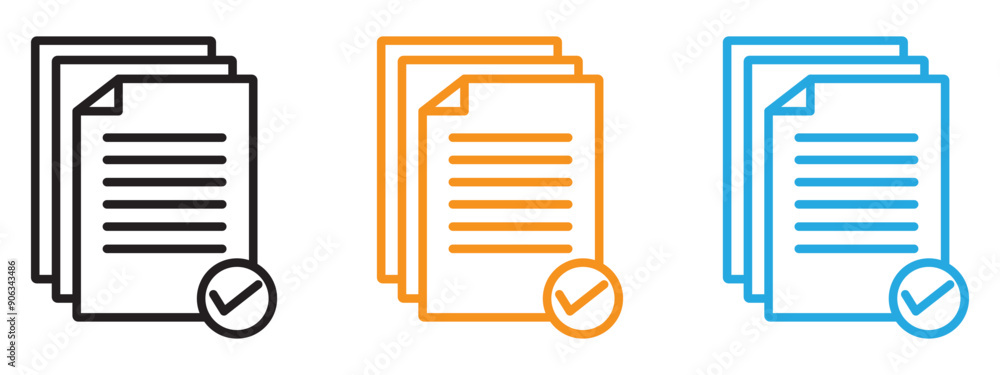 Compliance icon Flat vector set outline Compliance icon Flat vector set outline