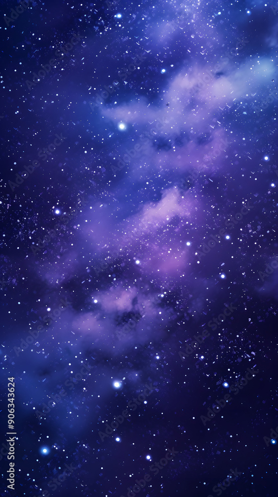 Naklejka premium Digital blue and purple star pattern abstract poster background