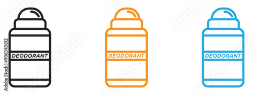 deodorant icon Flat vector set outline