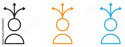 Flexibility icon Flat vector set outline