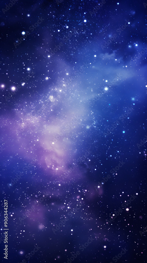 Fototapeta premium Digital blue and purple star pattern abstract poster background