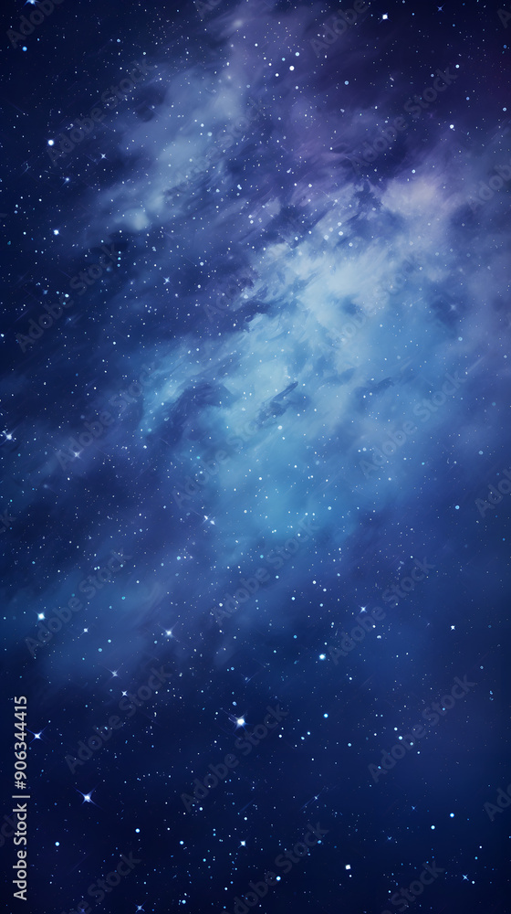 Fototapeta premium Digital blue and purple star pattern abstract poster background