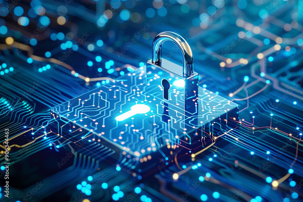 padlock on the internet cyber security padlock on the internet cyber security