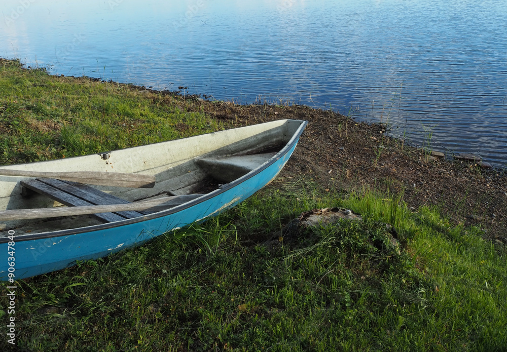 Boat by the lake. Boat by the lake.