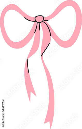 Pink ribbon bow