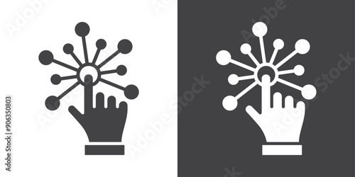 Interaction icon Thin line illustration set