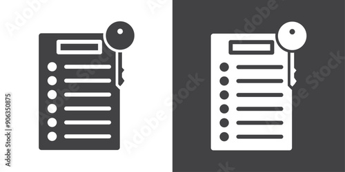 Key takeaway icon Thin line illustration set
