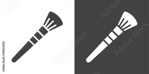 makeup brush icon Thin line illustration set