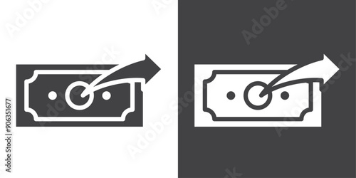 Send money icon Thin line illustration set