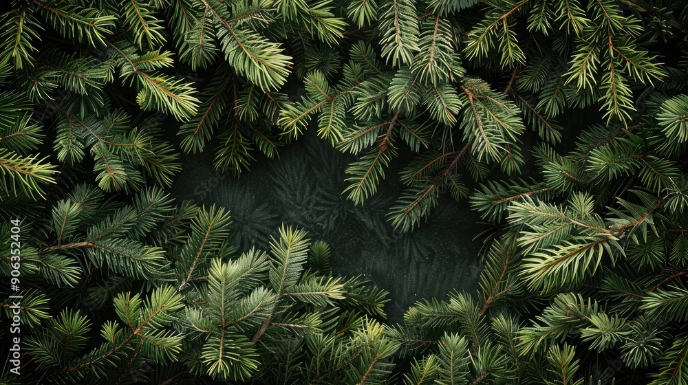 Attractive pine branches backdrop Attractive pine branches backdrop