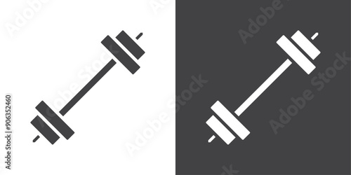 barbell icon Thin line illustration set