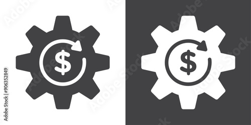 Costs optimization Icon Thin line illustration set