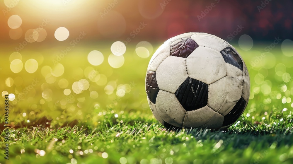 Fototapeta premium Online football bet and analytics and statistics for soccer game