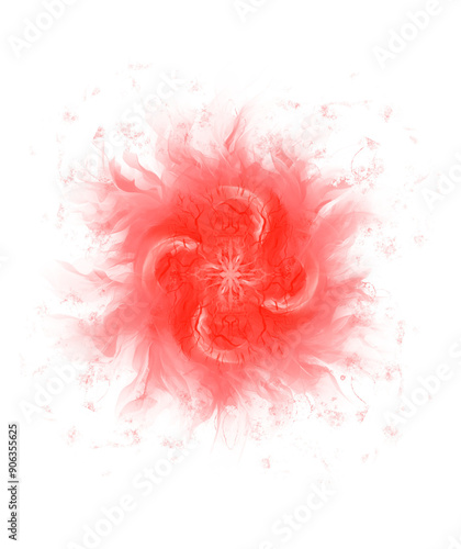 scarlet magic spell or energetic arcane magical enchanted portal as png overlay for fantasy books, magic games or RPG. 