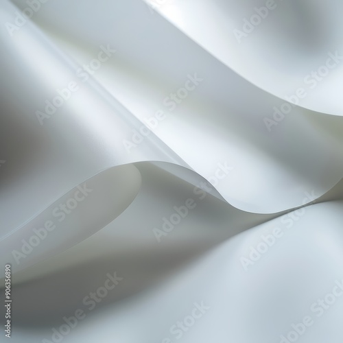 Wallpaper Mural Abstract White Paper Texture with Soft Curves and Shadows Torontodigital.ca