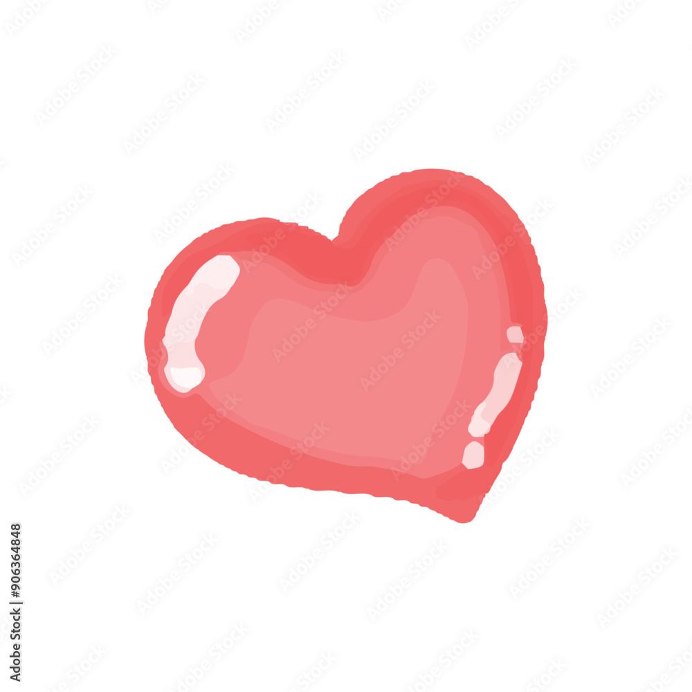 red watercolor heart isolated on white background red watercolor heart isolated on white background