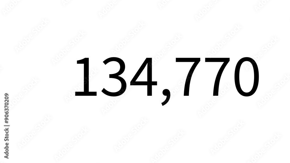 0から1000000までのシンプルなカウントアップアニメーション素材 Simple count-up animation from 0 to 1000000 0から1000000までのシンプルなカウントアップアニメーション素材 Simple count-up animation from 0 to 1000000