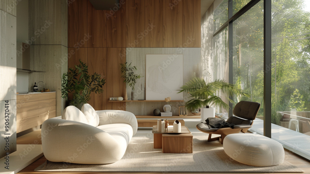 A beautifully designed interior space showcasing modern and stylish decor A beautifully designed interior space showcasing modern and stylish decor