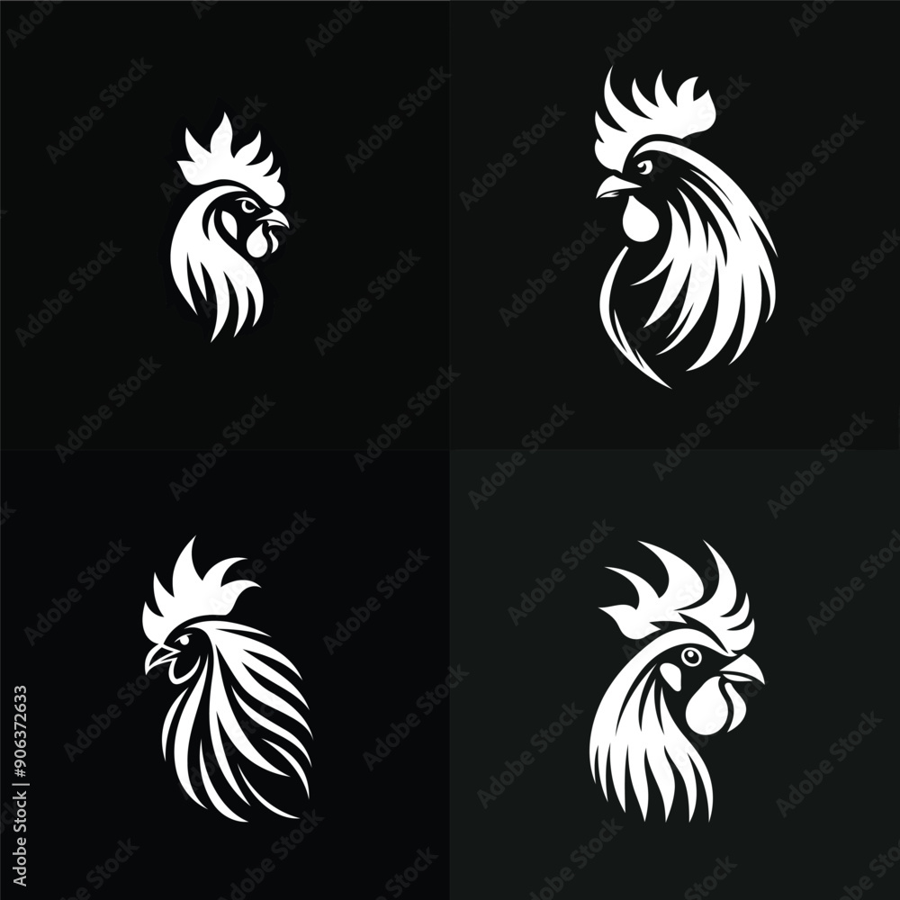 Rooster logo design vector illustration Rooster logo design vector illustration