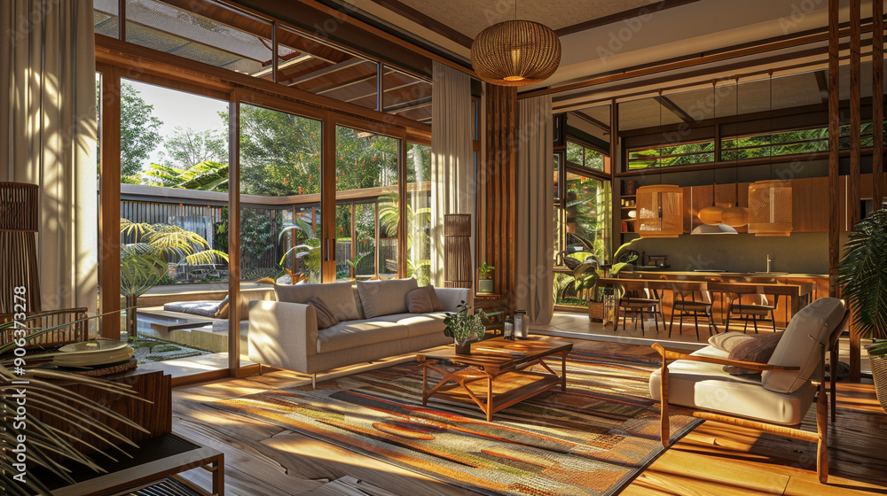 A beautifully designed interior space showcasing modern and stylish decor A beautifully designed interior space showcasing modern and stylish decor
