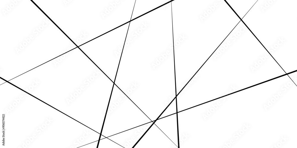 Random chaotic lines. Abstract geometric pattern. Outline monochrome texture. Vector black random thin line background. Random chaotic lines. Abstract geometric pattern. Outline monochrome texture. Vector black random thin line background.