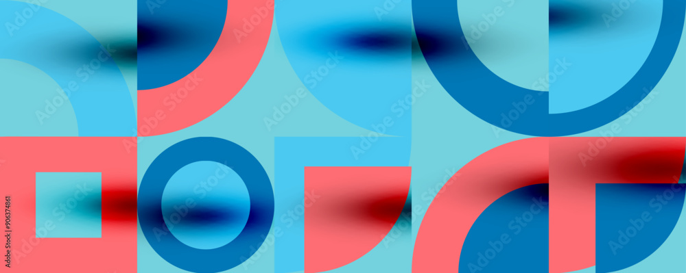 Neo memphis geometric pattern with circles, squares. Pop art abstract background for covers, banners, flyers and posters and other templates Neo memphis geometric pattern with circles, squares. Pop art abstract background for covers, banners, flyers and posters and other templates