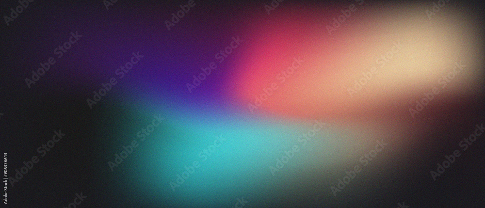 Obraz premium Grainy gradient vibrant background, noisy texture banner, cover backdrop design
