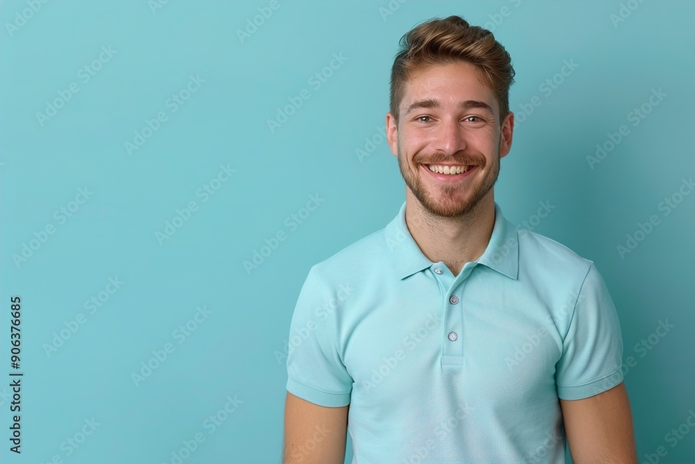 Fototapeta premium A Portrait of a blissful caucasian man