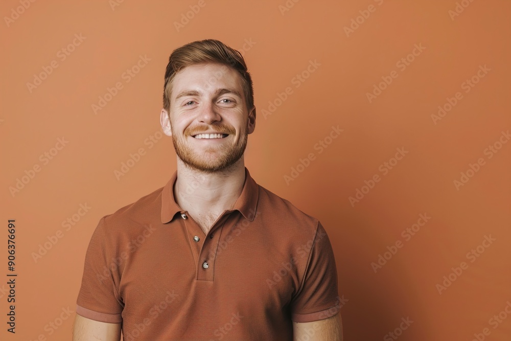 Fototapeta premium A Portrait of a blissful caucasian man