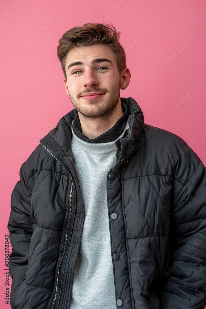 Fototapeta premium A Portrait of a content caucasian man in his sports