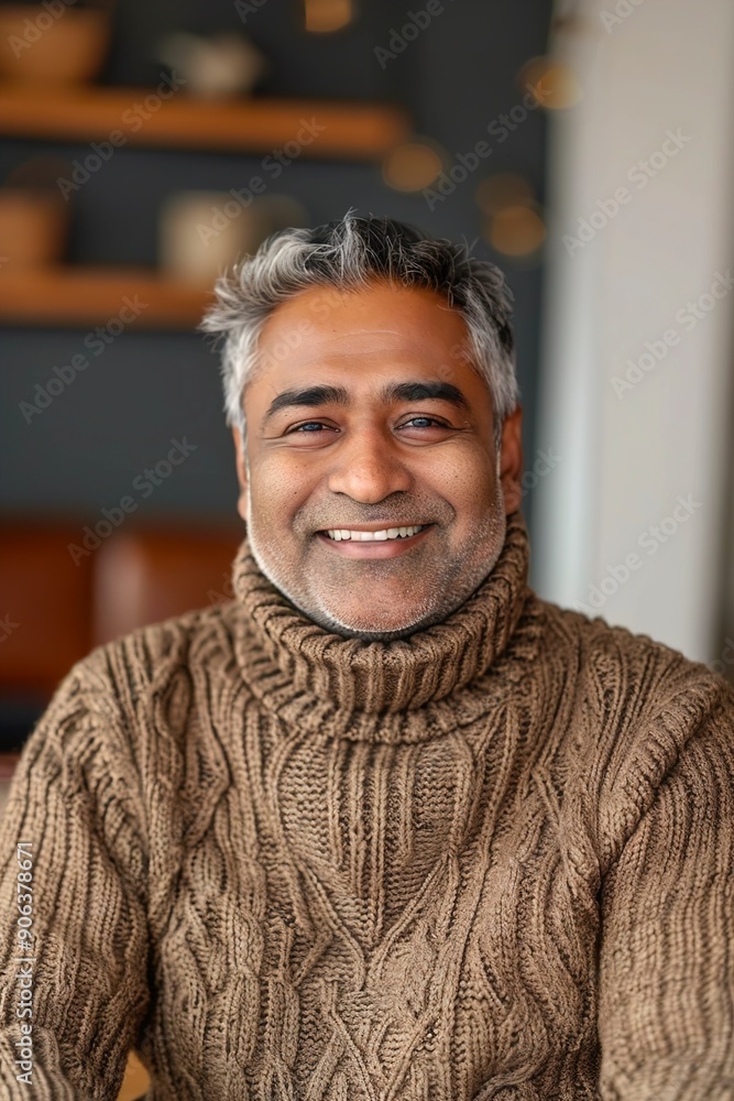 Fototapeta premium A Portrait of a cheerful indian man smiling