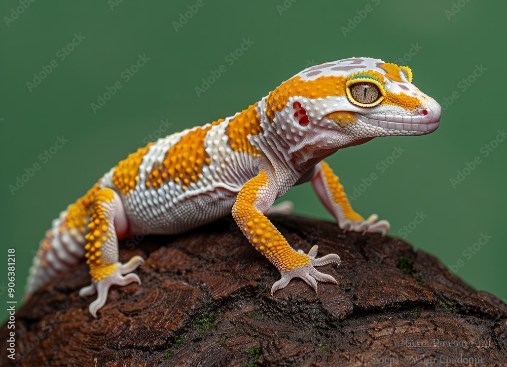 Obraz premium Leopard Gecko on a Branch